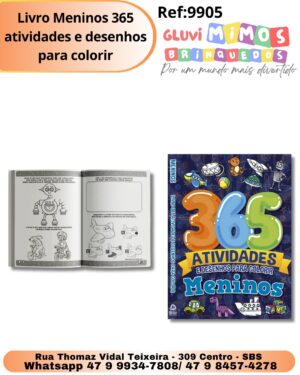 Livro Meninos 365 atividades e desenhos para colorir