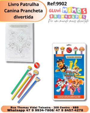 Livro Patrulha Canina Prancheta divertida