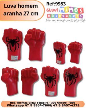 Luva homem aranha 27 cm