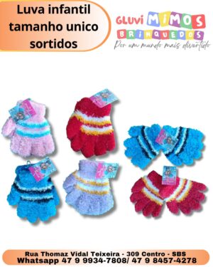 Luva infantil tamanho unico