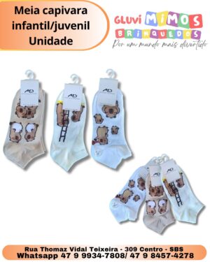 Meia capivara infantil/juvenil Unidade