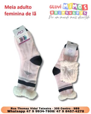Meia tamanho adulto feminina/Unidade