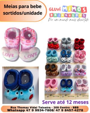Meias para bebe sortidos/unidade