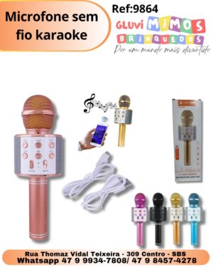 Microfone sem fio karaoke