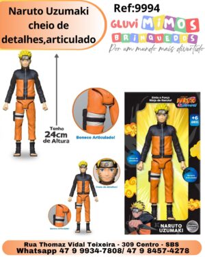 Naruto Uzumaki cheio de detalhes,articulado