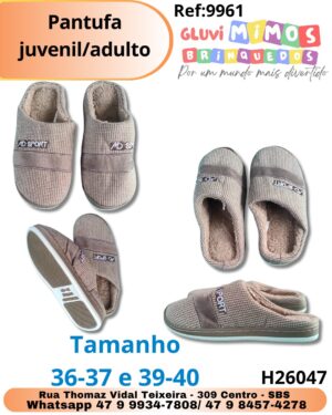 Pantufa juvenil/adulto