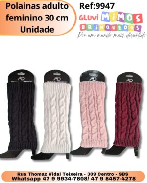 Polainas adulto feminino 30 cm Unidade