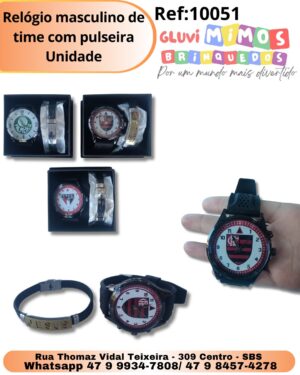 Relógio masculino de time com pulseira Unidade