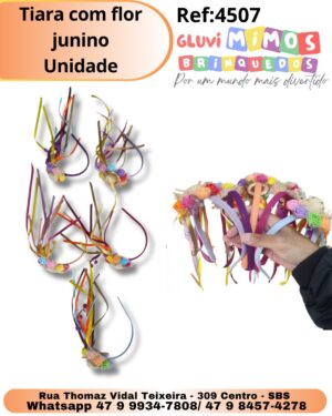 Tiara com flor junino Unidade