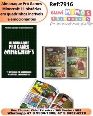 Almanaque Pró Games Minecraft 11 histórias em quadrinhos incríveis e emocionantes