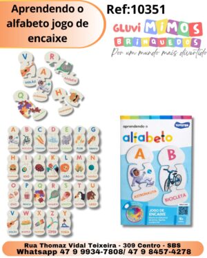 Aprendendo o alfabeto jogo de encaixe
