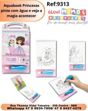 Aquabook Princesas pinte com água e veja a magia acontecer