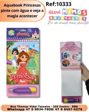 Aquabook Princesas pinte com água e veja a magia acontecer