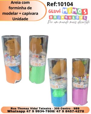 Areia com forminha de modelar + capivara Unidade