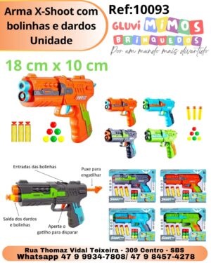 Arma X-Shoot com bolinhas e dardos Unidade