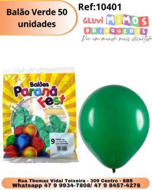 Balão Verde 50 unidades