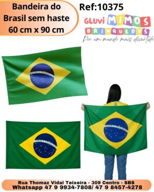 Bandeira do Brasil sem haste 60 cm x 90 cm