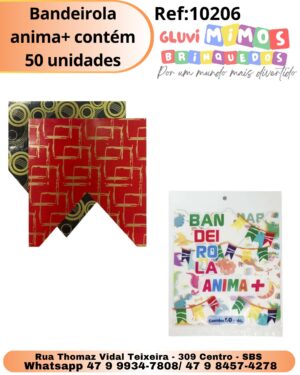 Bandeirola anima+ contém 50 unidades