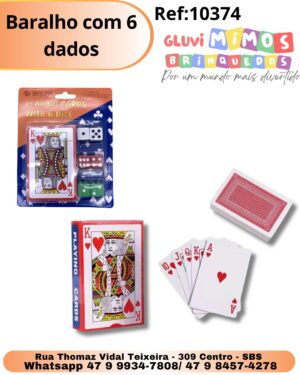 Baralho com 6 dados