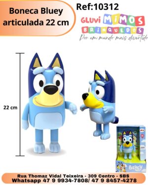 Boneca Bluey articulada 22 cm