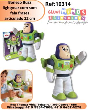 Boneco Buzz lightyear com som fala frases articulado 22 cm