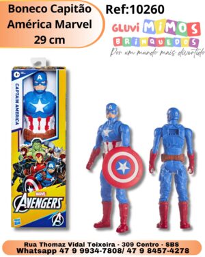 Boneco Capitão América Marvel 29 cm