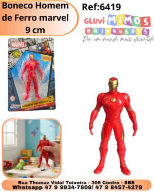Boneco Homem de Ferro marvel 9 cm