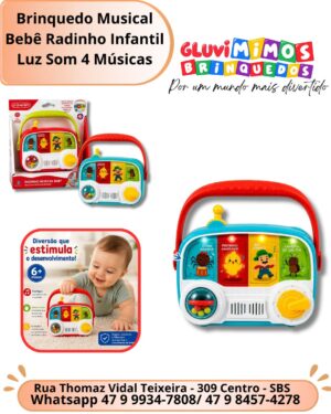 Radinho musical baby com luzes