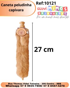 Caneta peludinha capivara