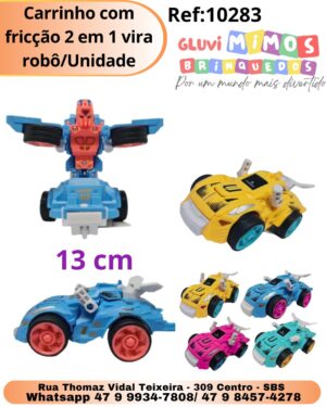 Carrinho com fricção 2 em 1 vira robô/Unidade