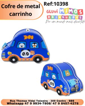 Cofre de metal carrinho