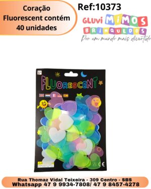 Coração Fluorescent contém  40 unidades