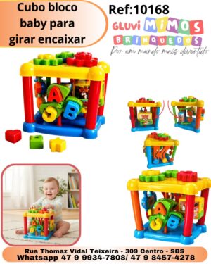 Cubo bloco baby para girar encaixar
