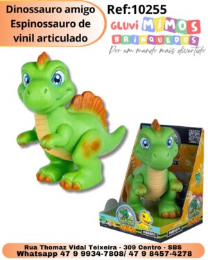 Dinossauro amigo Espinossauro de vinil articulado