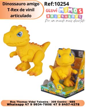 Dinossauro amigo T-Rex de vinil articulado
