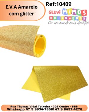 E.V.A Amarelo com glitter