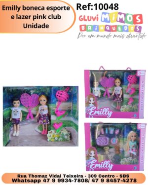Emilly boneca esporte e lazer pink club Unidade