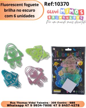 Fluorescent foguete brilha no escuro com 6 unidades