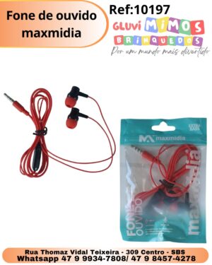 Fone de ouvido maxmidia