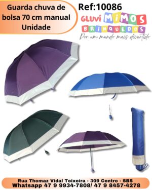 Guarda chuva de bolsa 70 cm manual Unidade