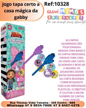 Jogo tapa certo a casa mágica da gabby