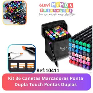 Kit 36 Canetas Marcadoras Ponta Dupla Touch Pontas Duplas – Canetinhas