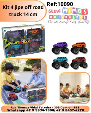 Kit 4 jipe off road truck 14 cm