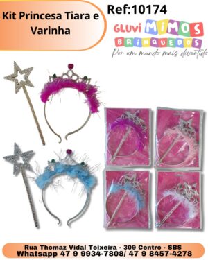 Kit Princesa Tiara e Varinha