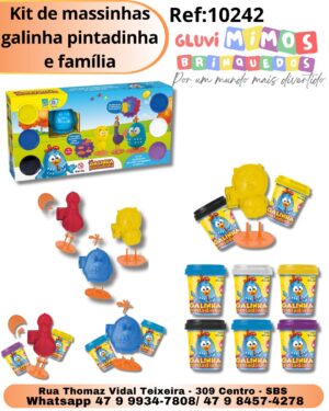 Kit de massinhas galinha pintadinha e família