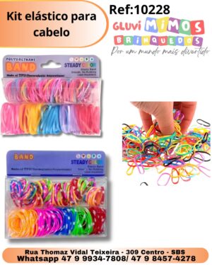 Kit elástico para cabelo
