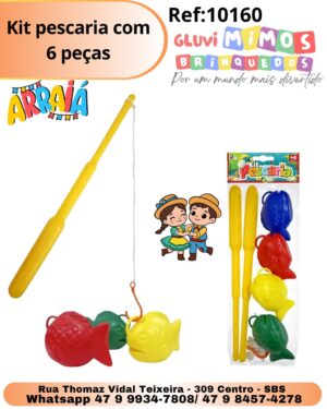Kit pescaria com 6 peças