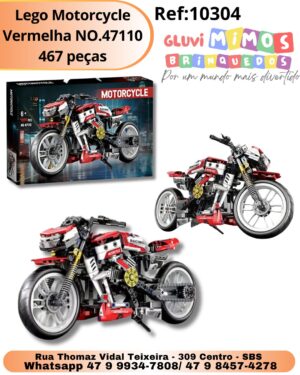 Lego Motorcycle Vermelha NO.47110 467 peças