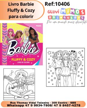 Livro Barbie Fluffy & Cozy para colorir