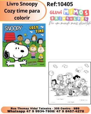 Livro Snoopy Cozy time para colorir